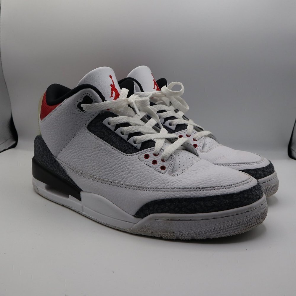 3 Retro SE Fire Red Denim Japan Men's Size 11.5
